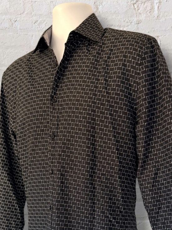 Society Of Threads Other - Society of Threads Slim Fit Dress Shirt Small NWT Black Geometric Nordstrom